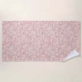 Glänzendes Rosa Glitter Strandtuch (Vorderseite)