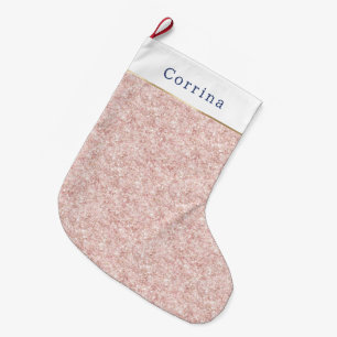 Glänzendes Rosa Glitter Weihnachten Großer Weihnachtsstrumpf