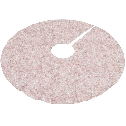 Glänzendes Rosa Glitter Weihnachten Polyester Weihnachtsbaumdecke (Schrägansicht)