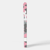 Glänzendes Rosa Graues Tarnmuster Personalisiert Case-Mate iPhone Hülle (Rückseite / Links)