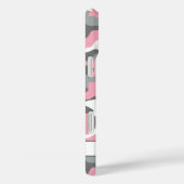 Glänzendes Rosa Graues Tarnmuster Personalisiert Case-Mate iPhone Hülle (Rückseite / Rechts)