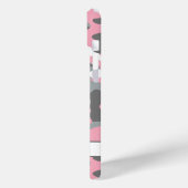 Glänzendes Rosa Graues Tarnmuster Personalisiert Case-Mate iPhone Hülle (Rückseite / Links)