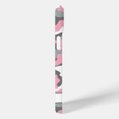 Glänzendes Rosa Graues Tarnmuster Personalisiert Case-Mate iPhone Hülle (Rückseite / Rechts)