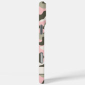Glänzendes Rosa Grünes Tarnmuster Personalisiert Case-Mate iPhone Hülle (Rückseite / Rechts)