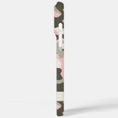 Glänzendes Rosa Grünes Tarnmuster Personalisiert Case-Mate iPhone Hülle (Rückseite / Links)
