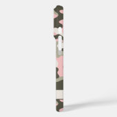 Glänzendes Rosa Grünes Tarnmuster Personalisiert Case-Mate iPhone Hülle (Rückseite / Links)