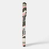 Glänzendes Rosa Grünes Tarnmuster Personalisiert Case-Mate iPhone Hülle (Rückseite / Rechts)