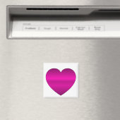 Glänzendes rosa Herz Magnet (In Situ (Geschirrspüler))