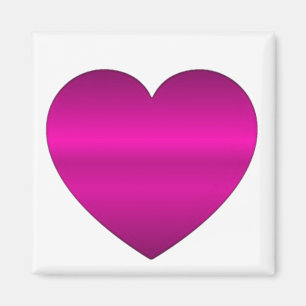 Glänzendes rosa Herz Magnet