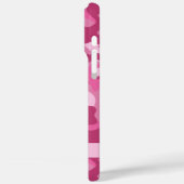 Glänzendes Rosa-Tarnmuster Personalisiert  Case-Mate iPhone Hülle (Rückseite / Links)