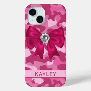 Glänzendes Rosa-Tarnmuster Personalisiert Case-Mate iPhone Hülle