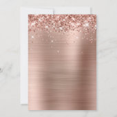 Glänzendes Roségold-Folie-Fancy-Script Save The Date (Rückseite)