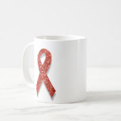 glänzendes rotes Band Kaffeetasse (Vorderseite Links)