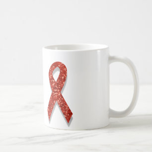 glänzendes rotes Band Kaffeetasse