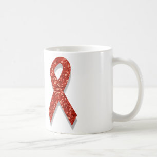 glänzendes rotes Band Kaffeetasse
