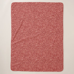 Glänzendes rotes Glitter-Weihnachten Sherpadecke