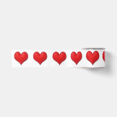 Glänzendes rotes Herz Valentinstag Satinband (Vorderseite)