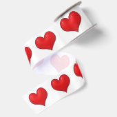 Glänzendes rotes Herz Valentinstag Satinband (Rückseite)