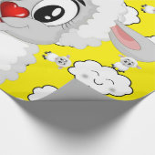 glänzendes Schleifpapier, gelbe Sonnenschäfelwolke Geschenkpapier (Ecke)