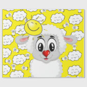 glänzendes Schleifpapier, gelbe Sonnenschäfelwolke Geschenkpapier (Flach)