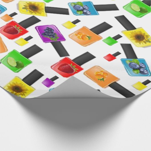 glänzendes Schleifpapier, Nagelpolnische Farben Geschenkpapier (Ecke)