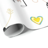 glänzendes Schleifpapier, Regenbogenkühe Blume Sta Geschenkpapier (Rolleneckpunkt)