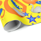 glänzendes Schleifpapier, schwan-orangefarbenes He Geschenkpapier (Rolleneckpunkt)