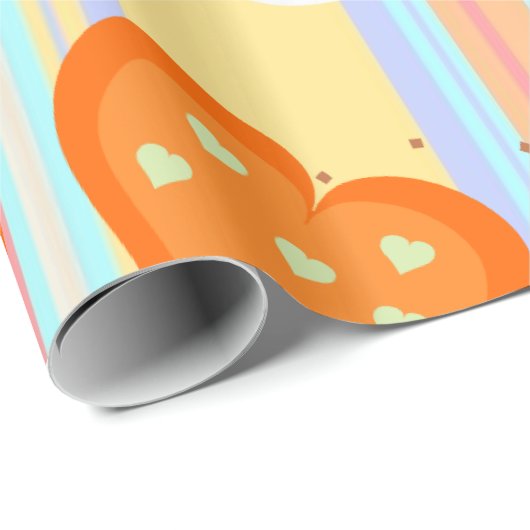 glänzendes Schleifpapier, Stripherzen Schwäne Geschenkpapier (Rolleneckpunkt)