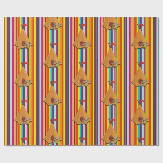 glänzendes Schleifpapier, Strippenzement-Camping-S Geschenkpapier (Flach)