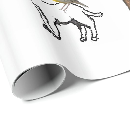 glänzendes Schleifpapier, Wolken aus Schafspalmen Geschenkpapier (Rolleneckpunkt)