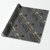 Glänzendes schwarzes Geschenkpapier (Ungerollt)