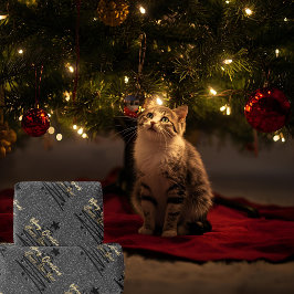Glänzendes schwarzes Geschenkpapier