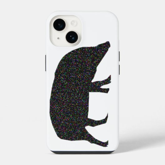 Glänzendes Schwein iPhone Hülle (Rückseite)