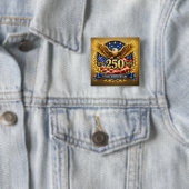 Glänzendes Semiquincentennial-Adler-Emblem Button (Beispiel)