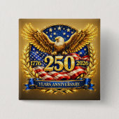 Glänzendes Semiquincentennial-Adler-Emblem Button (Vorderseite)