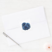 Glänzendes Silber BLAUE ROSEN Sticker Art (Umschlag)