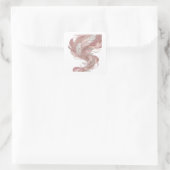 Glänzendes Silber FEDERN IM WIND Sticker Grafik (Tasche)
