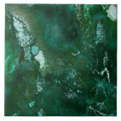 Glänzendes Silber und grüner Fliese (Vorderseite)