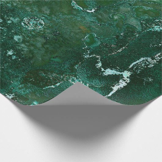 Glänzendes Silber und grüner Geschenkpapier (Ecke)