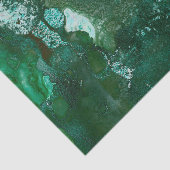 Glänzendes Silber und grüner Seidenpapier (Ausschnitt)