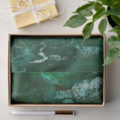 Glänzendes Silber und grüner Seidenpapier (Geschenk)