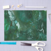 Glänzendes Silber und grüner Seidenpapier (Handwerk)