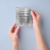 Glänzendes silbernes Monogramm zur 50. Geburtstags Flyer (Gruppe)