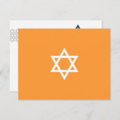 Glänzendes Stern-Bar Mitzvah Blau dankt Ihnen zu Dankeskarte (Vorne/Hinten)