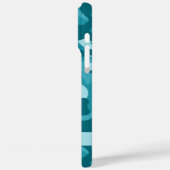 Glänzendes Türkis-Tarnmuster Personalisiert Case-Mate iPhone Hülle (Rückseite / Links)