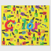 glänzendes Umschlagpapier, Nagelpolngelbe Farben Geschenkpapier (Flach)