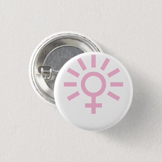 ♀ glänzendes Venus Button (Vorne & Hinten)