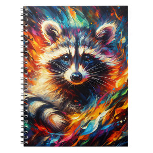 Glänzendes Waschbär-Ember-Notizbuch Notizblock