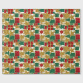 Glänzendes Weihnachtsmuster Geschenkpapier (Flach)