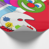 glänzendes Wrapping Paper, farbiger Wurm Geschenkpapier (Ecke)